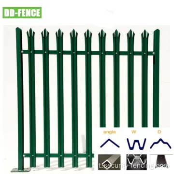 BS1722-12 W Palisade Fence con rivestimento in polvere pallida.